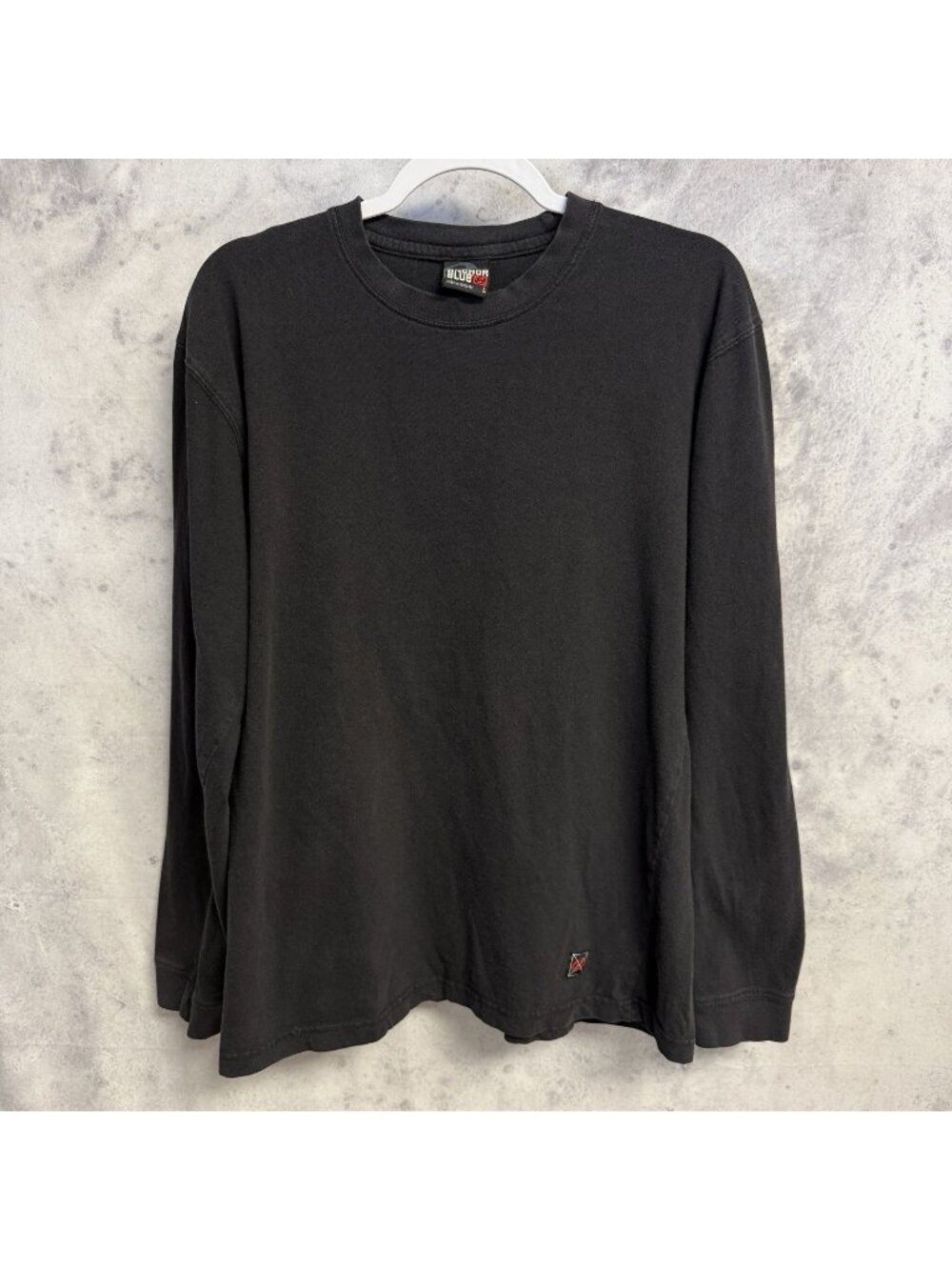 Vintage Y2K Anchor Blue Black Long Sleeve T Shirt Mens Large Skate Grunge
